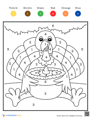 Thanksgiving Color by Number 4