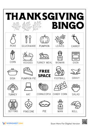 Thanksgiving Bingo Card 15