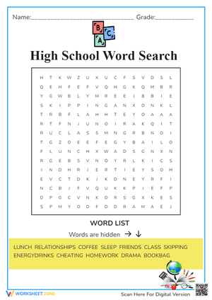 High School Word Search