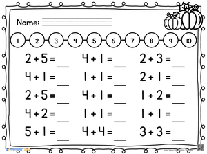 Thanksgiving Number Line Addition 6