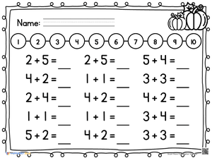Thanksgiving Number Line Addition 4
