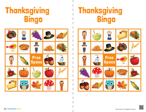 Thanksgiving Bingo Game 6
