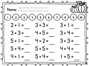 Thanksgiving Number Line Addition 5