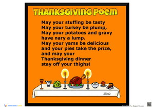 Thanksgiving Dinner Poem