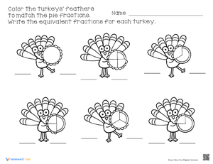 Thanksgiving Equivalent Fractions