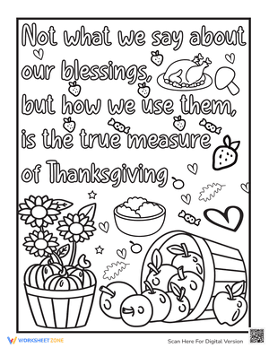 Grateful Thanksgiving Coloring Sheet 10