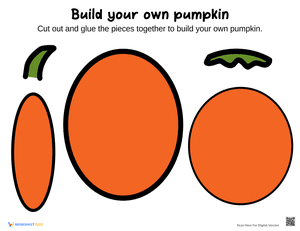 Thanksgiving Cut and Glue A Pumpkin