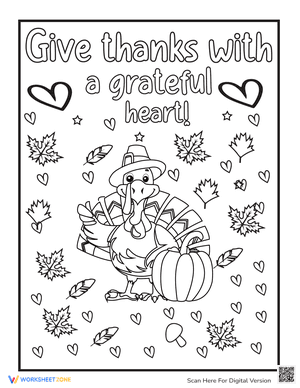 Grateful Thanksgiving Coloring Sheet 6