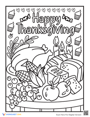 Grateful Thanksgiving Coloring Sheet 4