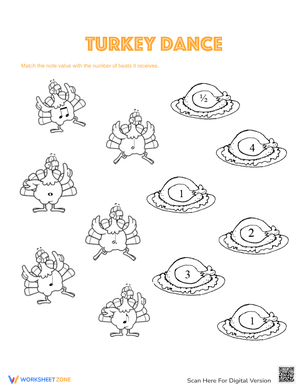 Turkey Dance Rhythm Worksheet