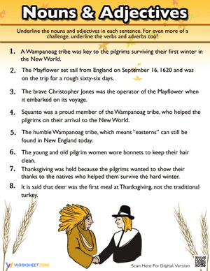 Thanksgiving Nouns and Adjectives 9