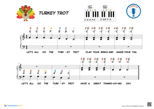 Thanksgiving Song-Turkey Trot-Grand Staff