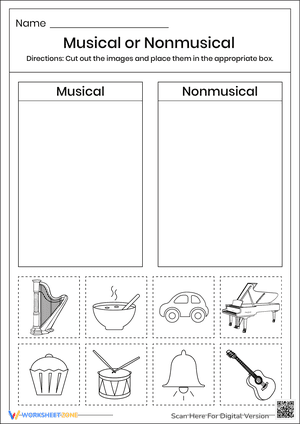 Musical or Nonmusical Worksheet