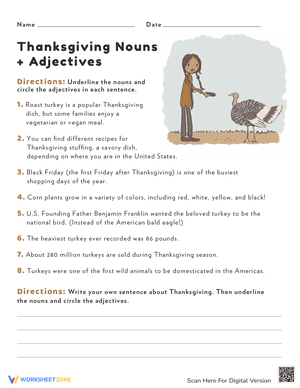 Thanksgiving Nouns and Adjectives 5
