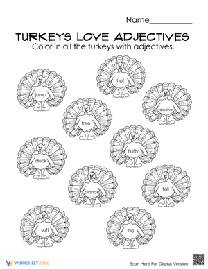 Turkeys Love Adjectives