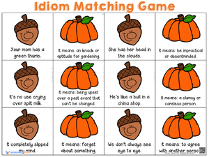 Fall Idiom Matching Game 1