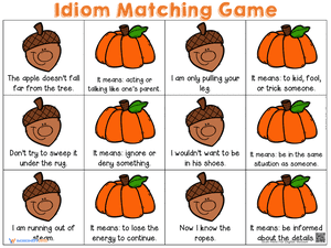 Fall Idiom Matching Game 4