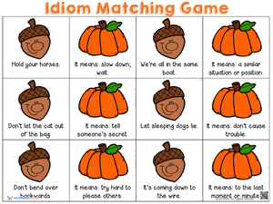 Fall Idiom Matching Game 2