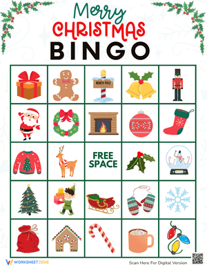 Merry Christmas Bingo Game 9