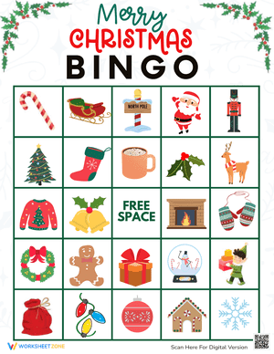 Merry Christmas Bingo Game 12