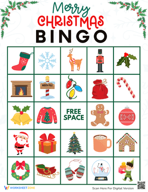Merry Christmas Bingo Game 3