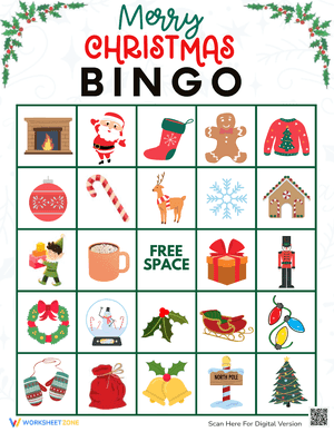 Merry Christmas Bingo Game 24