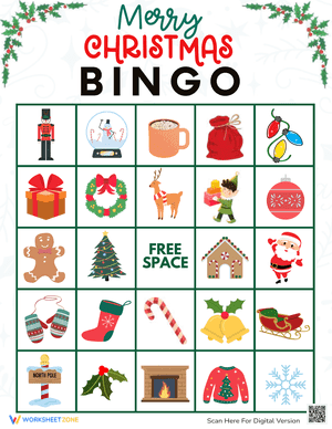 Merry Christmas Bingo Game 16