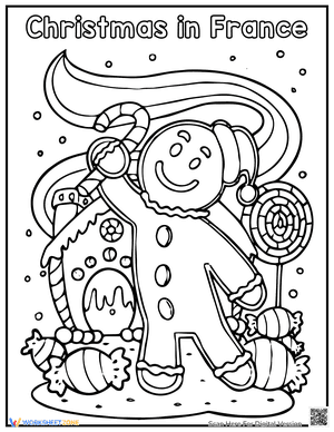 Christmas in France Coloring