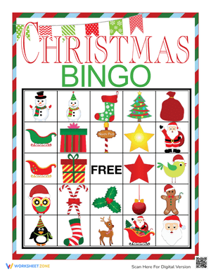 Christmas Bingo Card 6