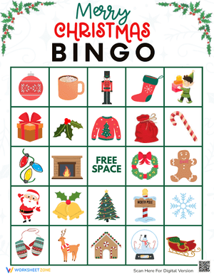 Merry Christmas Bingo Game 30