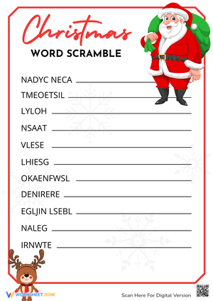 Christmas Word Scramble 6