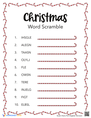 Christmas Word Scramble 15