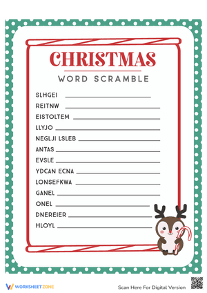 Christmas Word Scramble 9