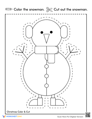 Christmas Snowman Cutting