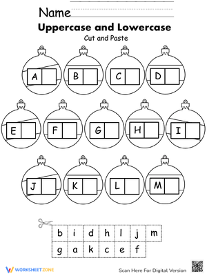 Christmas Ornament - Uppercase and Lowercase