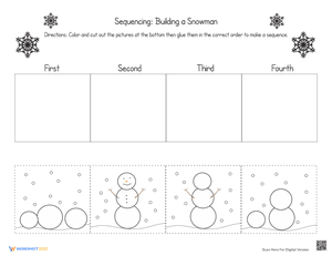 Sequencing - Building a Snowman