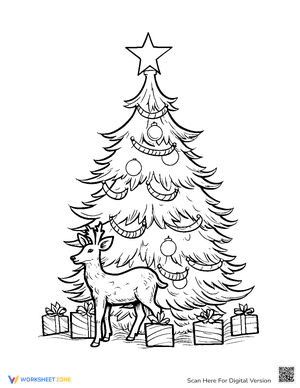 Reindeer by the Tree 1