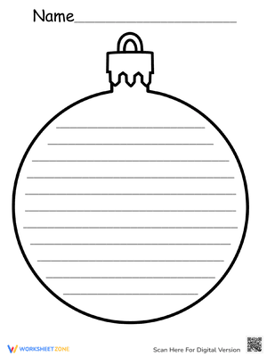 Christmas Ornament Writing Template