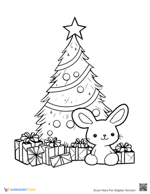 Cute Bunny and the Tree