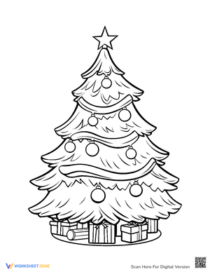 Simple Christmas Tree Canvas