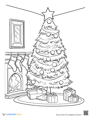 Warm Fireplace and Christmas Tree