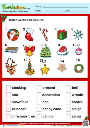 Christmas Vocabulary Words and Pictures
