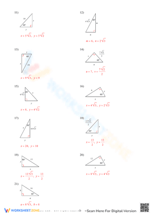 Extra Practice Right Triangles