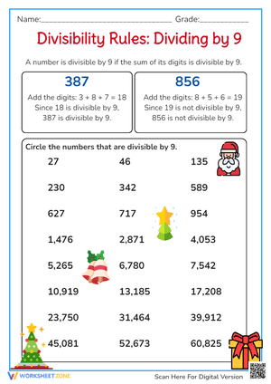 Divisibility Rules: Dividing By 9