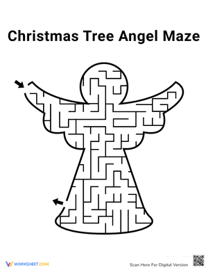 Christmas Tree Angel Maze