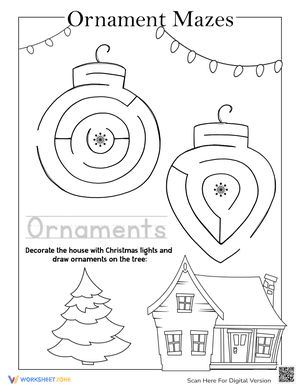 Easy Christmas Ornament Maze