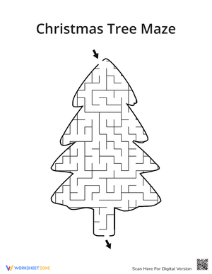 Christmas Tree Shaped Maze