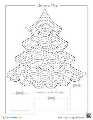 Christmas Tree Maze Printable