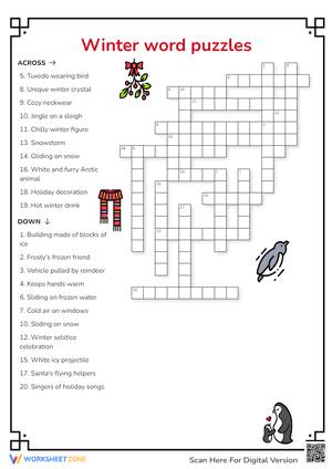 Winter Word Puzzles