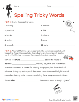Spelling Tricky Words